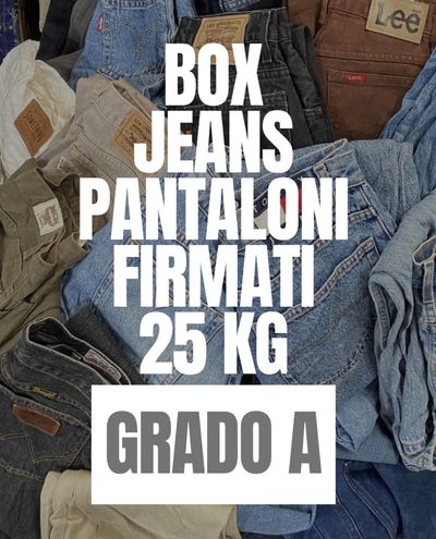 BOX JEANS E PANTALONI FIRMATI 25KG GRADO A